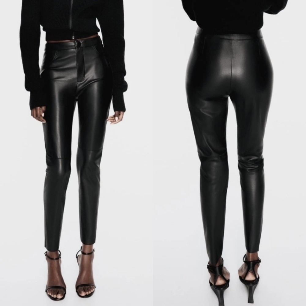 Zara Faux Leather Pants